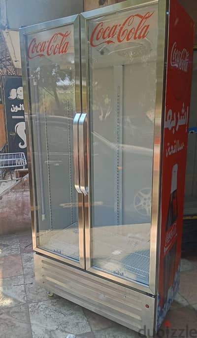 ثلاجه بابين  كولا جديده زيرو بالبلاستيك بتاعها شحن شركه