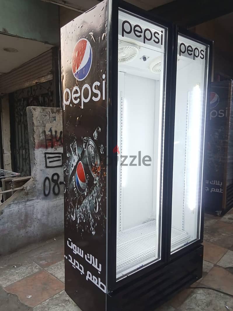 ثلاجه بابين بيبسي جديده زيرو بالبلاستيك حدائق المعادي