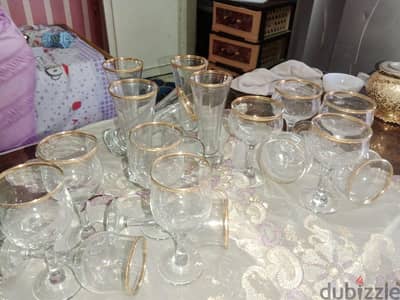 طقم كاسات شفاف 3 احجام