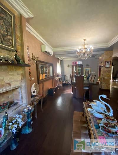 Twin villa in Rehab for sale, fully furnished with high-end finishing, private garden, ready to move in, prime and quiet location, competitive price f
