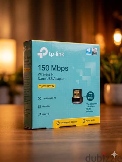 فلاشة واي فاي TP-Link نانو (موديل TL-WN725N) بحالة ممتازة بالعلبة