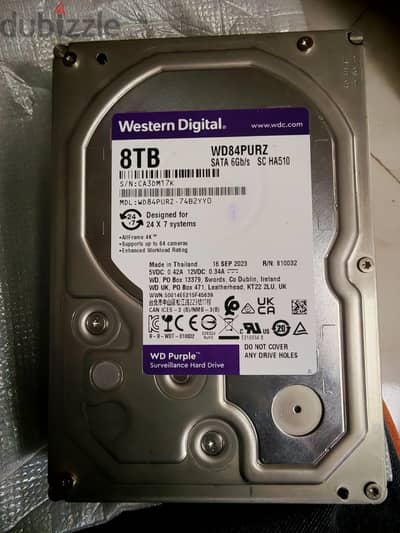 Hard disk 8TB Western Digital Purpel