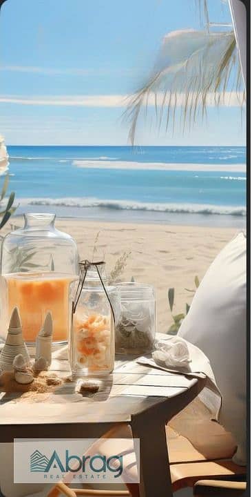 First-time opportunity Studio for sale with sea view, 10% down payment, finished, 10-year installments, North Coast, SADAF