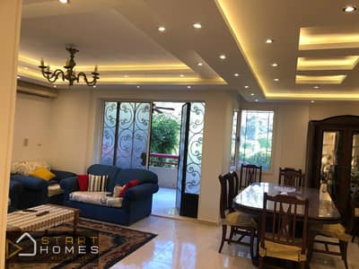 Furnished apartment for rent in Al Rehab. High-end finishes, fully equipped and air-conditioned, with all amenities and appliances, plus internet acce