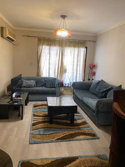 Available furnished apartment for rent in Al Rehab with two bedrooms next to the services