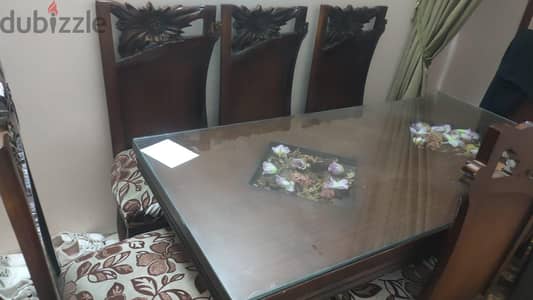 سفرة ٦ كراسي خشب زان