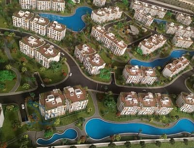 Apartment for sale in a nature-themed compound. Experience nature in a fully serviced compound on the Oasis Road, opposite the entrance to 6th of Octo