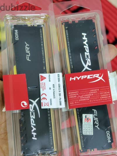 Ram hyper x fury2*8 16gb 3200hz Cl16