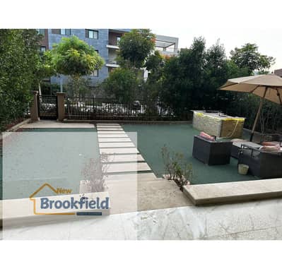 شقه ارضى بجاردن للايجار بالتكييفات والمطبخ فى كمبوند ديستريكت 5 بالقاهرة الجديدة  Ground floor apartmentfor rent, in District 5 Compound, New Cairo.