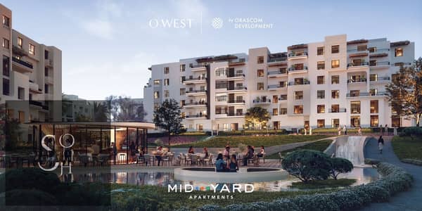 شقة متشطبة 2 نوم إستلام قريب في اجمل مراحل اويست Mid Yard