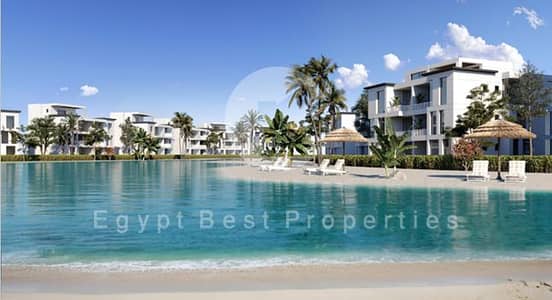 FULLY FINISHED SEA VIEW CHALET FOR SALE IN RAS EL HEKMA, DELIVERY NEXT SUMMER, WITH ONLY 5% DOWN PAYMENT.