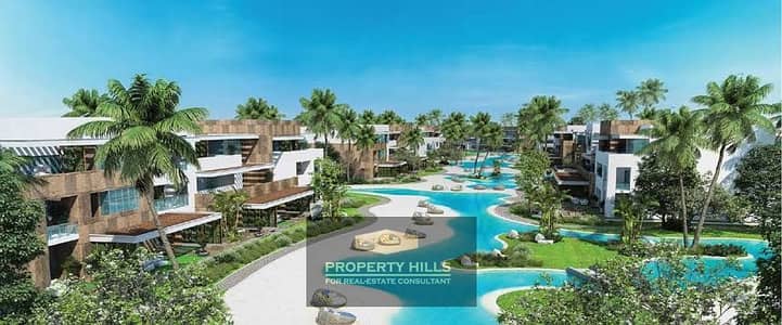 Chalet for sale, finished on the lagoon in Azha - Azha Ras al-Hikmah Azha North Coast