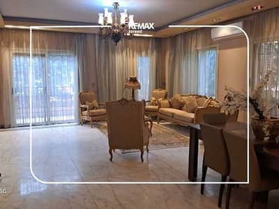 A fully furnished apartment with a private garden for rent in sheikh zayed