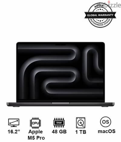 Apple 2026 16 inch MacBook Pro with M5 Pro chip, 24GB Ram 1TB SSD