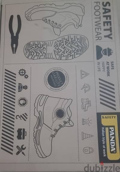 حذاء سيفتي مستورد إيطالي جديد ماركة Panda       (size 44)