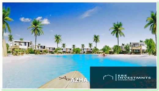 Chalet for sale, fully finished with air conditioning and kitchen, in Azha Madar - a prime location with a double view of the crystal lake -