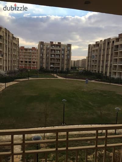 #For Sale, an apartment with an area of 96 meters in B7, Talaat Mostafa, free on the second floor with a wide garden view next to services, the club, and directly connected to the Champs-Élysées
