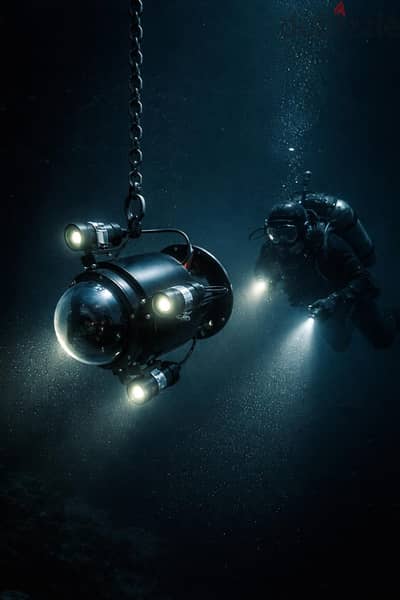 كاميرا تحت الماء اضافه كشافات _ under water camera