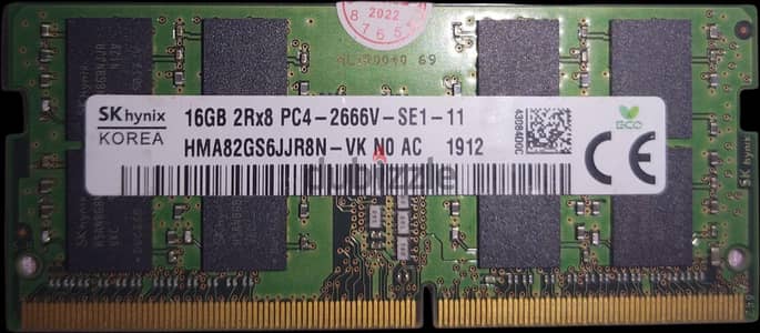 للبيع رامات 16 جيجا ddr4 أصلية sk hynix 2666 mhz