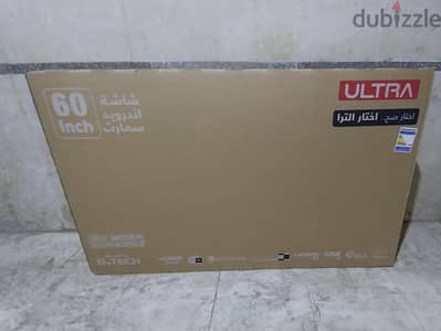 للبيع شاشه الترا 60 بوصه جديد زيرو متبرشمه ضمان ضد الكسر