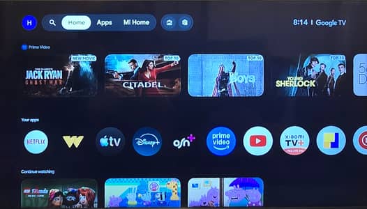 شاشة سمارت 55 بوصة - جوجل TV بحالة ممتازة (Netflix, WATCH IT)