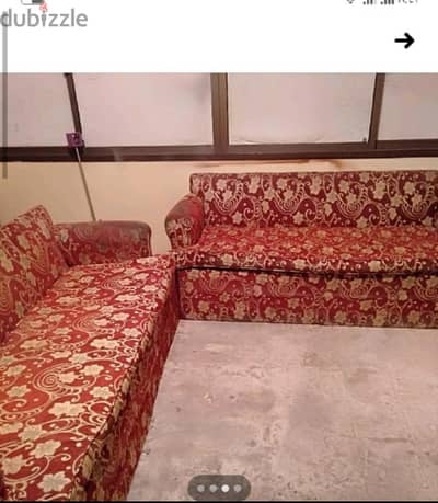 عدد اتنين كنبه كونتر اسم مع خشب موسكي واسفنج ممتاز