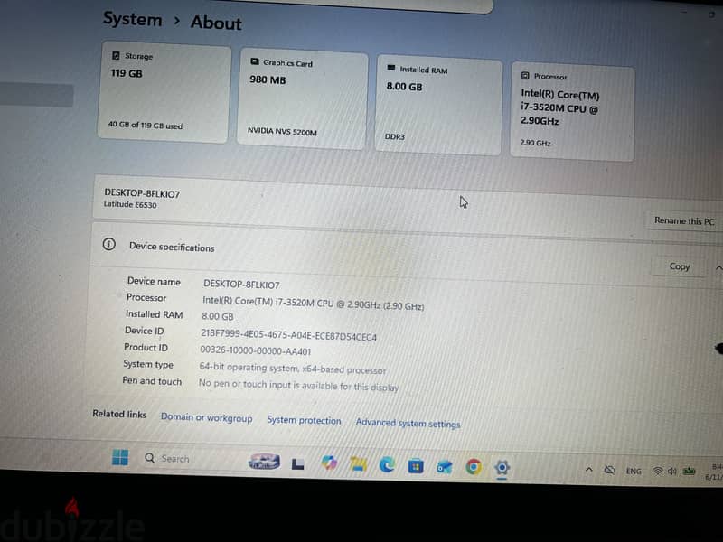 Dell latitude E6530 1