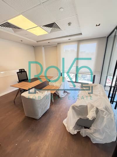 مكتب متشطب و جاهز على التشغيل للايجار في أركان الشيخ زايد Arkan Plaza Sheikh Zayed