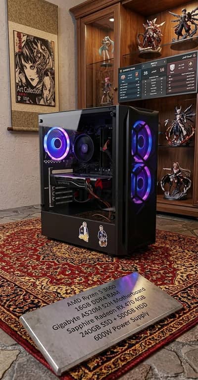 تجميعة جيمنج كاملة للبيع Ryzen 5 3600 | RX 470 4GB