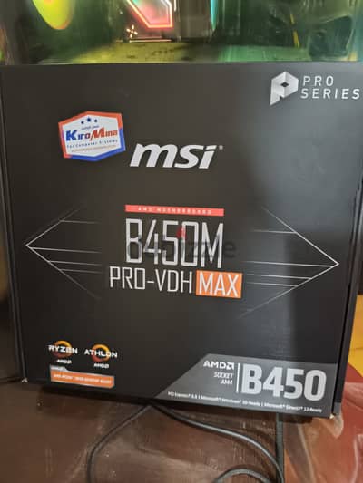 Ryzen 5 3500X + MSI B450M PRO-VDH MAX | حالة ممتازة وبالمشتملات