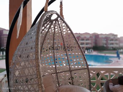للإيجار من المالك مباشرة قرية روزانا شاليه 3 غرف مكيف بالكامل فيو بسين