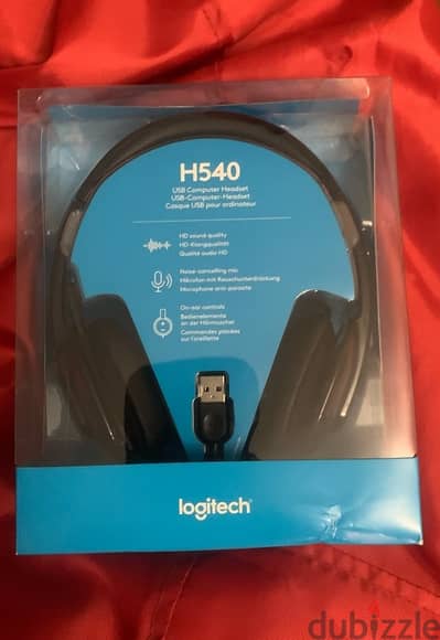 Logitech H540 USB Headset, Black
