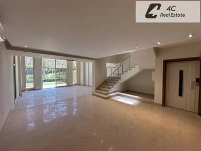 Twin house for rent, 6 rooms - Patio 5 East Shorouk - direct pool view - ultra super lux finishing - first used - lowest monthly rent in the compound