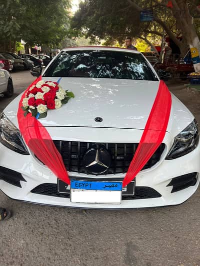 مرسيدس C 200 AMG كابورلية 2021 لزفاف العروسين بالسائق ( شاملة كل شئ )