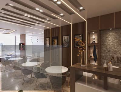 Shop for rent in Sheikh Zayed in Al Karma Compound from the outside on the main street suitable for all activities area 450 meters