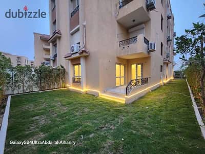 Apartment larger area ground floor 170 meters and garden 140 meters for sale in Al-Khamayel Compound in Sheikh Zayed