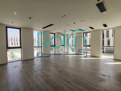 Office for rent, fully finished with air conditioning, 900 m² directly on the Axis - Al-Bustan Street  Prime location  Arkan Plaza Mall, Sheikh Zayed