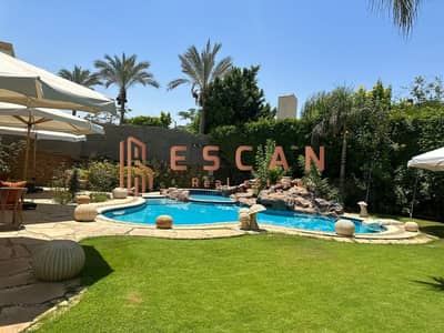 Furnished villa for rent in Al Rehab, model F, bargain price, swimming pool, prime location, modern furnishing