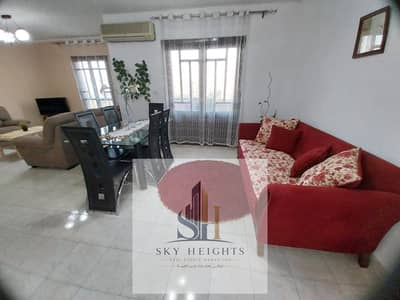 For rent furnished in Al Rehab – Phase 5, a distinctive apartment with an area of 110 sqm, typical floor, building with an elevator, with a wonderful