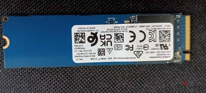 هارد Kioxia NVMe M. 2 سعة 512 جيجا + راكة خارجية Type-C فائقة السرعة 