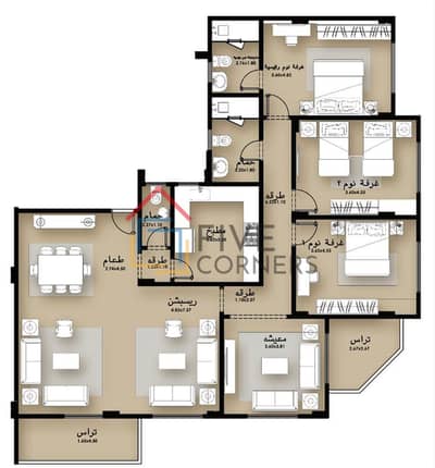 Immediate delivery apartment for sale 233 sqm lowest price for quick sale prime location near Bin Zayed Axis and Al Ahly Club
