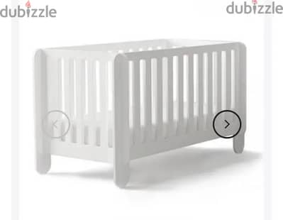 سرير اطفال خشب- white wooden baby crb