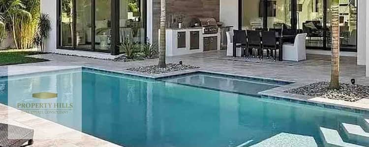 At a special price, a private villa; the most upscale and distinguished villa in the highest community from الأهلي صبور, with a landscape view, Smart Klu, security and guarding in front of Madinaty and next to it town.
