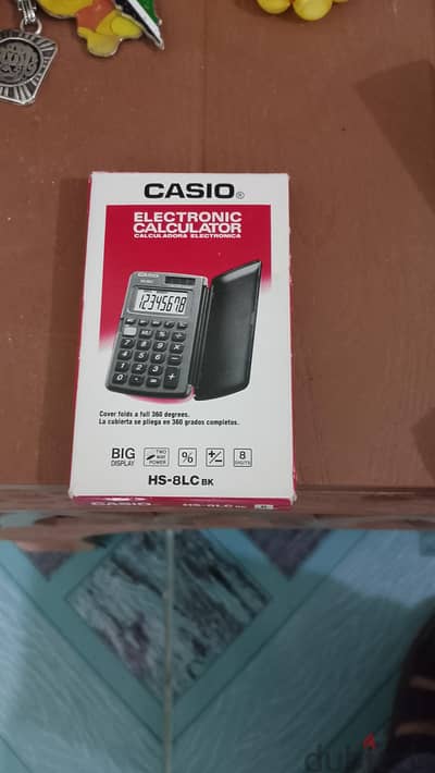 آلة حاسبة كاسيو Casio HS-8LC BK جديدة بالكرتون وارد الكويت - 8 خانات