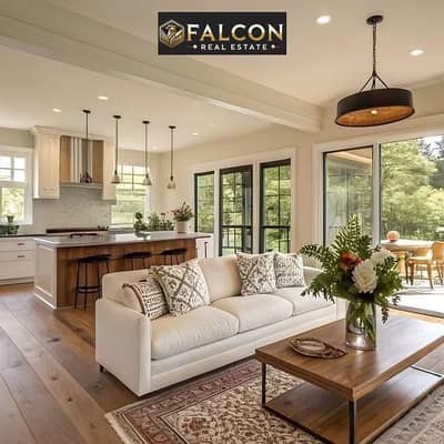 Villa for sale with VIP view on landscape and a prime location in a luxury compound in New Cairo next to Hyde Park and Mivida.