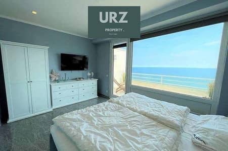 شالية لقطة 200 م من البحر fully sea view مميز تشطيب كامل مع التكيفات والمطبخ في الساحل الشمالي في راس الحكمة بالقرب من هاسيندا ومارسيليا و تلال للبيع