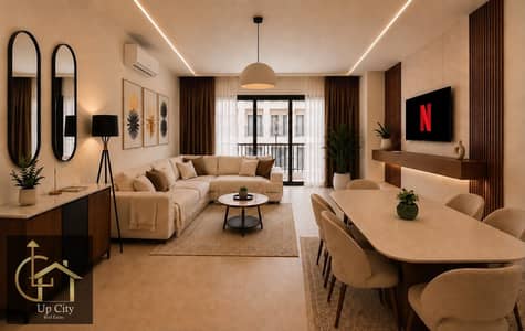 بفرش فندقي راقي. . شقة للإيجار في كمبوند Al Marasem Fifth Square