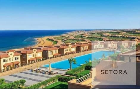 Fully Finished Chalet for Sale in Telal Ain Sokhna, Direct Sea View, Prime Location on Zaafarana Road next to Porto Sokhna and La Vista, Ready