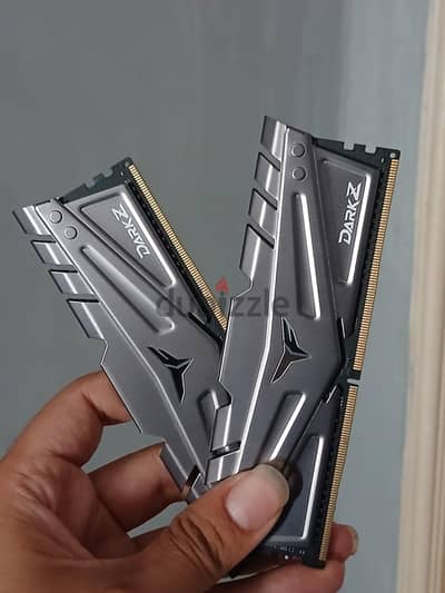 Ram T-FORCE DARK Z 16GB (2×8GB) DDR4 3200 Gaming Memory رامات - رامة