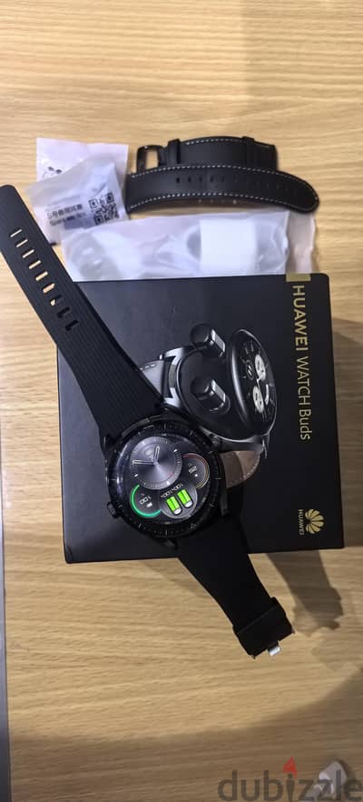 ساعه وسماعه هواوي ٢*١ huawei watch buds كسر زيرو وارد الخارج